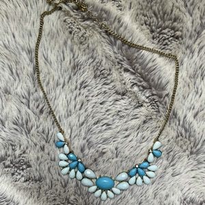 Angel and Teal Blue Statement Necklace